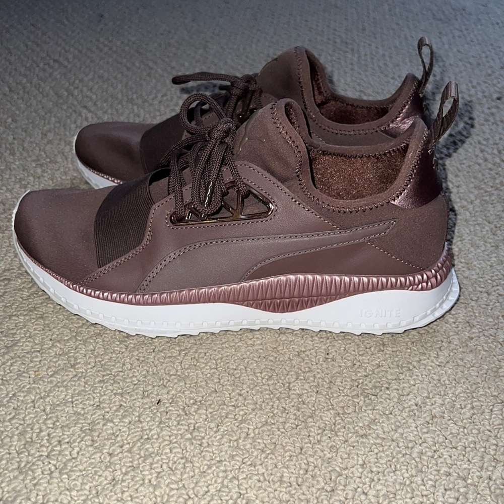 purple puma sneakers